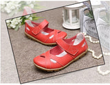 New fashion shoes woman genuine leather shoes women flats causal sandal round toe flexible ballet loafer