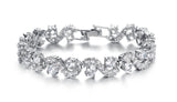 Women sapphire bracelet jewelry pulseiras fashion created gemstone jewelry blue crystal bracelets bangles gift
