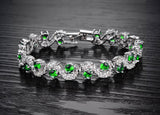 Women sapphire bracelet jewelry pulseiras fashion created gemstone jewelry blue crystal bracelets bangles gift