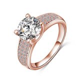 Hot Selling Golde/Silver Plated Micro Inlay Cubic Zircon Wedding Rings