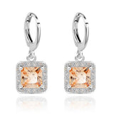 New Hot Sale Gold Plated Zircon Gem Big Brand earrings Small Dangler for Women Fashion Jewelry