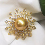 South sea gold pearls brooches and Could be used as a pendant