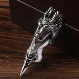 dragon ring Vintage Men jewelry Cone joint Chinese Domineering Activities bicyclic finger stainless steel rings 