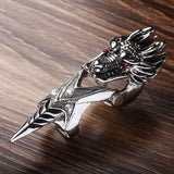 dragon ring Vintage Men jewelry Cone joint Chinese Domineering Activities bicyclic finger stainless steel rings 