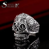 skull ring men stainless steel Hip-hop retro punk personality biker jewelry