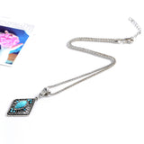 hot selling Fashion Tibetan Silver Turquoise Pendant Necklace Chain Boho Bohemian Chic For Valentine's Day