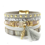 leather bracelet 6 color bracelets winter charm bracelets Bohemian bracelets&bangles for women Christmas gift