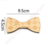 New arrival men wood bow tie matts triangle plaid shape gentleman bow tie