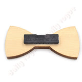 New arrival men wood bow tie matts triangle plaid shape gentleman bow tie