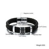 new fashion fine jewelry tide men leather titanium steel bracelets male Vintage bracelet personality gifts