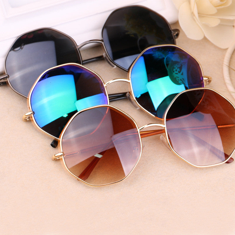 New fashion sunglasses for men women Classic Hexagon color film retro sun glasses brand vintage band sunglasses