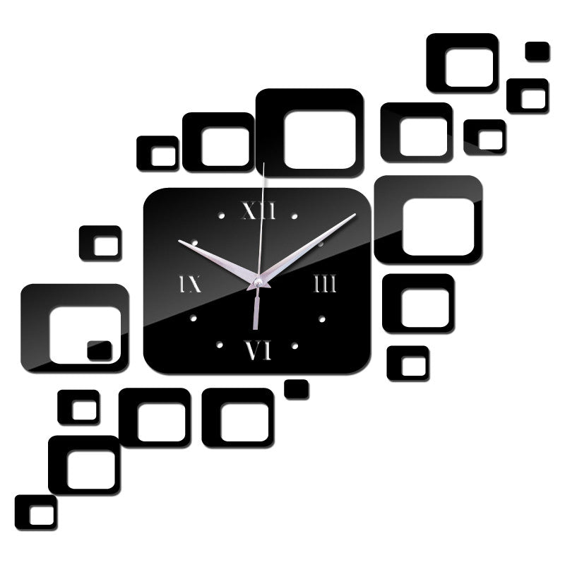 New arrival home decoration acrylic mirror wall clock safe modern design large digital quartz watch sticker