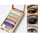 new brand 5 Color Glitter Eyeshadow Makeup Eye Shadow Palette,Super Flash Diamond Eyeshadow High Quality With Brush