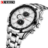 new fashion Curren brand design casual stainless steel military men clock army sport male gift wrist quartz business watch