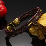 new fashion jewelry hot sale vintage bronze alloy leather men bracelet & bangle creative design Christmas gifts