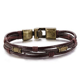 new fashion jewelry hot sale vintage bronze alloy leather men bracelet & bangle creative design Christmas gifts