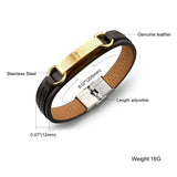 new fine fashion jewelry Genuine PU leather Gold Cross Men Classical bracelets Personality gifts creative accessories