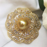 South sea gold pearls brooches and Could be used as a pendant