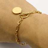 New Fashion Popular 18K Gold "Be Yourself" Letter Pendant Chain Bracelets & Bangles Jewelry For Women