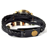 Lackingone quartz watch christmas gift Hot Sale Original Genuine Leather Vintage watch women Bracelet Leaf Pendant