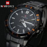 Luxury NAVIFORCE Brand Full Stainless Steel Quartz Watch Analog Display Date Sports Watch Men Casual Watches