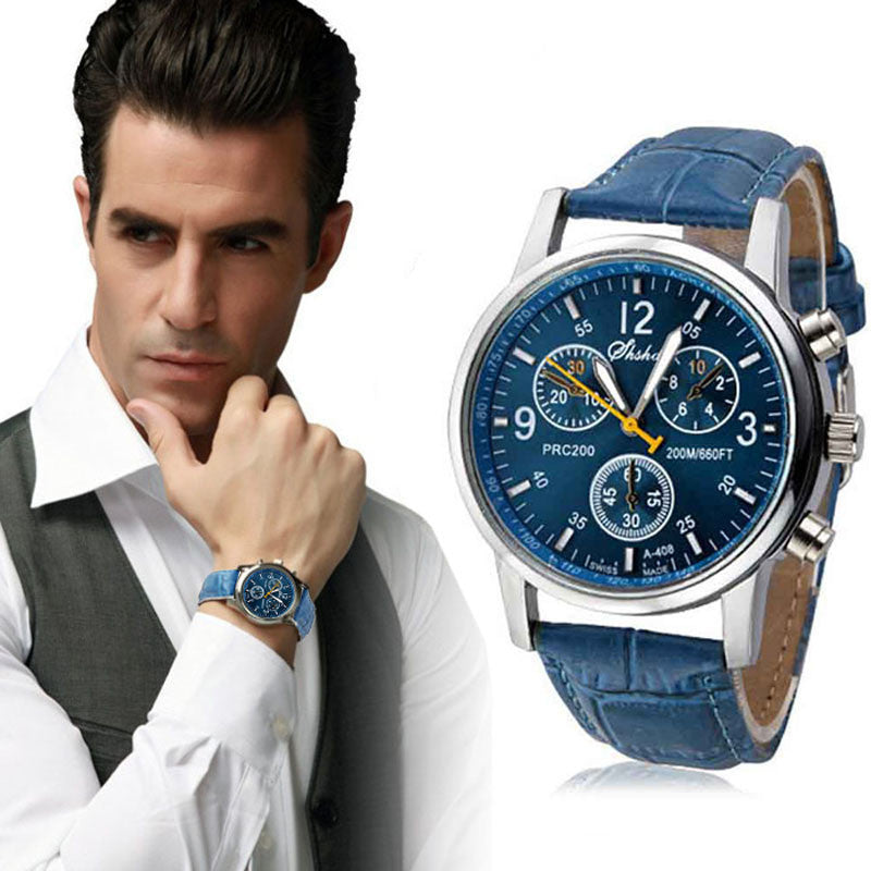 Relogio masculino Luxury PU Leather Watches Men Quartz Watch Military wristwatch for Men Hour Clock relojes hombre