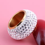 shining full rhinestone finger rings for woman luxurious paragraph fashion new 18K gold plated
