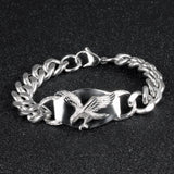 silver punk wrap Bracelet Stainless Steel Bracelets Bangles eagle bracelet Men Jewelry bracelet