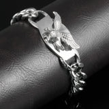 silver punk wrap Bracelet Stainless Steel Bracelets Bangles eagle bracelet Men Jewelry bracelet