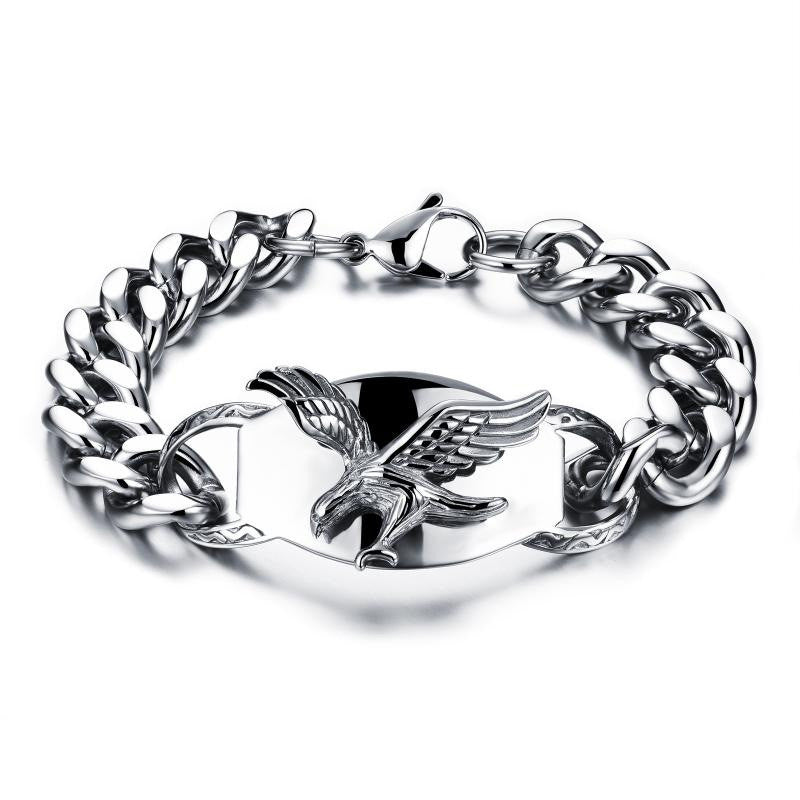 Silver punk wrap Bracelet Stainless Steel Bracelets Bangles eagle bracelet Men Jewelry bracelet