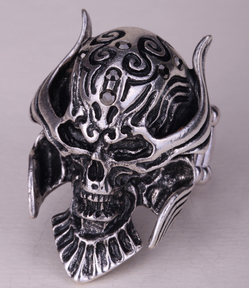 Skull ring stretch women biker jewelry halloween gift for women girls kids