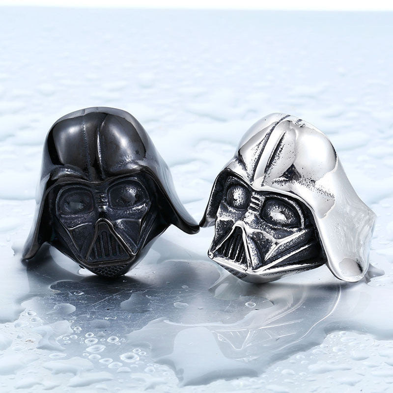 Steel soldier Star Wars Darth Vader mask shape ring High Quality 316L STAINLESS Steel men jewelry