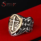 steel soldier man biker ring personality Stainless Steel Knights Ring factory direct sale jewelry
