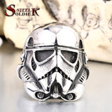 steel soldier new design stormtrooper men personality ring movie style star wars fashion stainless steel jewelry