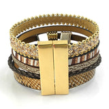 winter Leather bracelet 5 color 3 size snakeskin shape charm bracelets for women Christmas gift wrap bangles