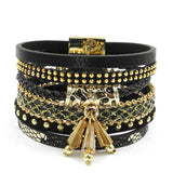 winter leather bracelet charm bracelets & bangles magnet buckle bracelet Bohemian bracelets for women manchette 